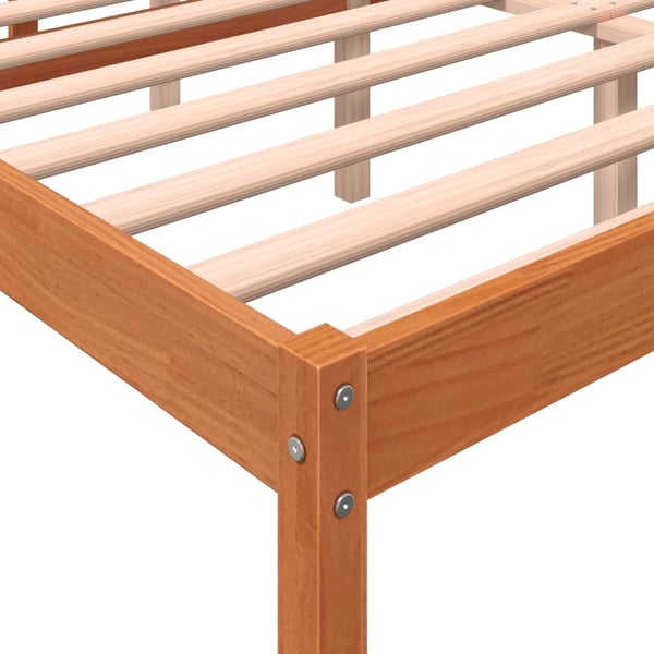 vidaXL Seniorseng voksbrun 160x200 cm heltre furu