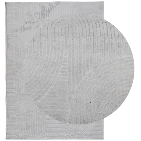 vidaXL Rug IZA kort luv skandinavisk utseende grå 240x340 cm