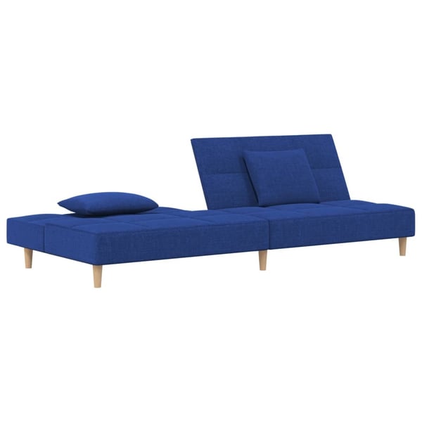 vidaXL 2-personers sovesofa med 2 puder stof blå