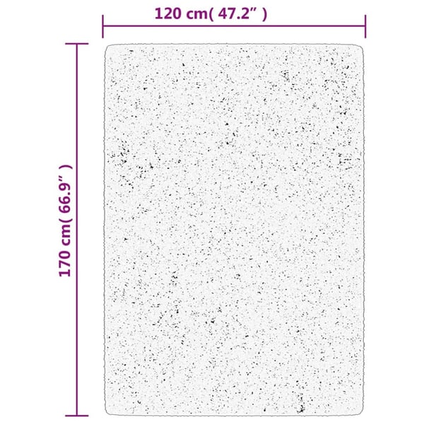vidaXL Rug IZA kort luv skandinavisk utseende krem 120x170 cm