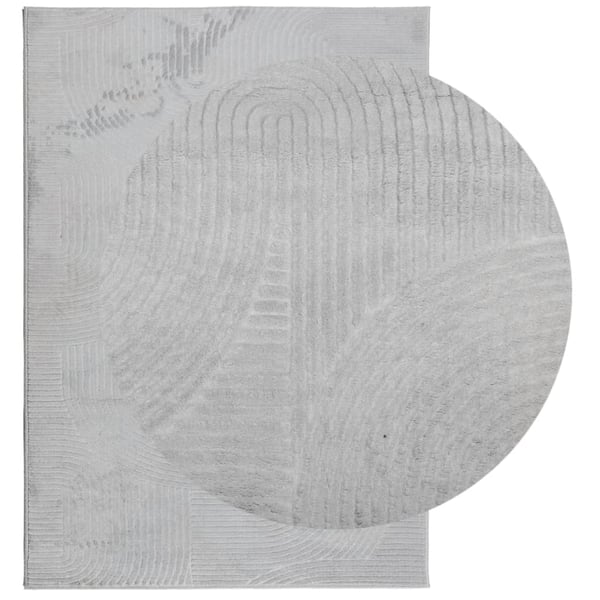 vidaXL Rug IZA kort luv skandinavisk utseende grå 120x170 cm
