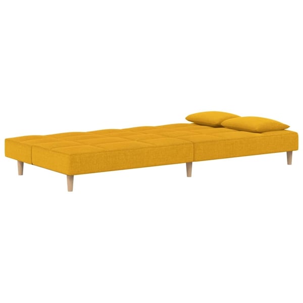 vidaXL 2-personers sovesofa med 2 puder stof gul