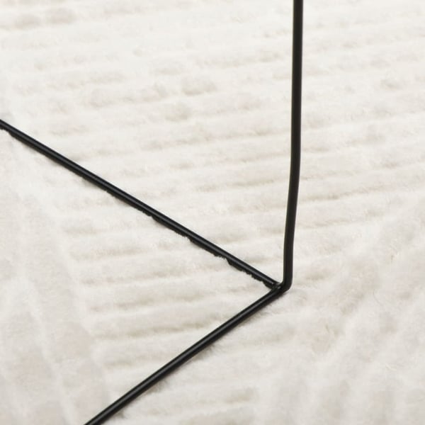vidaXL Rug IZA kort luv skandinavisk utseende krem Ø 120 cm
