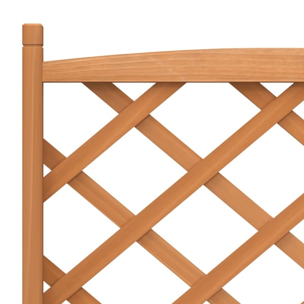 vidaXL Plantekasse med espalier og hjul brun heltre gran