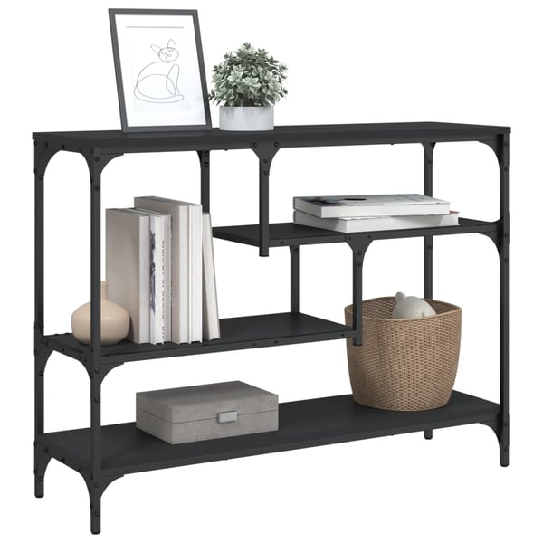 vidaXL konsolbord 100x30x75 cm konstrueret træ sort