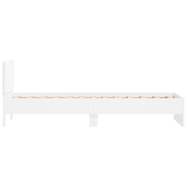 vidaXL Sengeramme med hodegavl hvit 90x200 cm konstruert tre