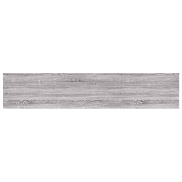 vidaXL væghylder 4 stk. 100x20x1,5 cm konstrueret træ grå sonoma-eg