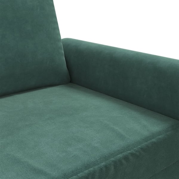 vidaXL 3-sitssoffa mörkgrön 180 cm sammet