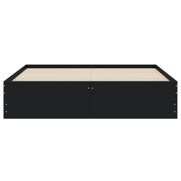 vidaXL Sengeramme med skuffer svart 140x190 cm konstruert tre