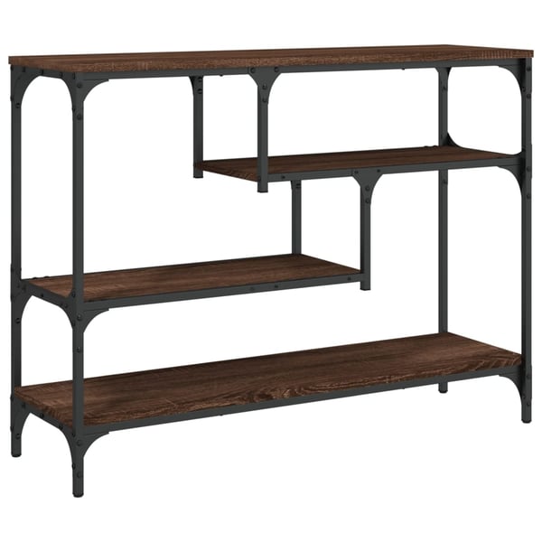 vidaXL konsolbord 100x30x75 cm konstrueret træ brun egetræsfarve