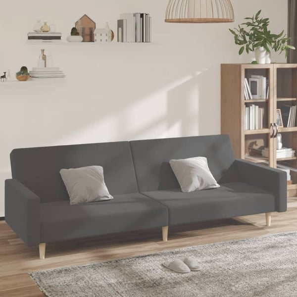 vidaXL 2-personers sovesofa stof lysegrå