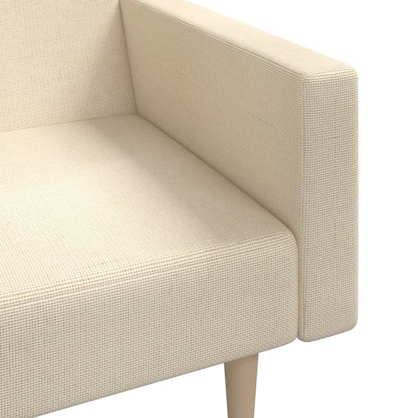 vidaXL 2-personers sovesofa stof cremefarvet