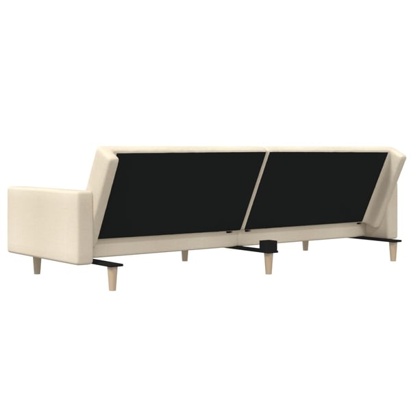 vidaXL 2-personers sovesofa stof cremefarvet
