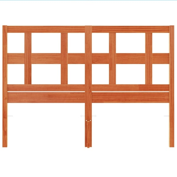 vidaXL Hodegavl voksbrun 135 cm heltre furu