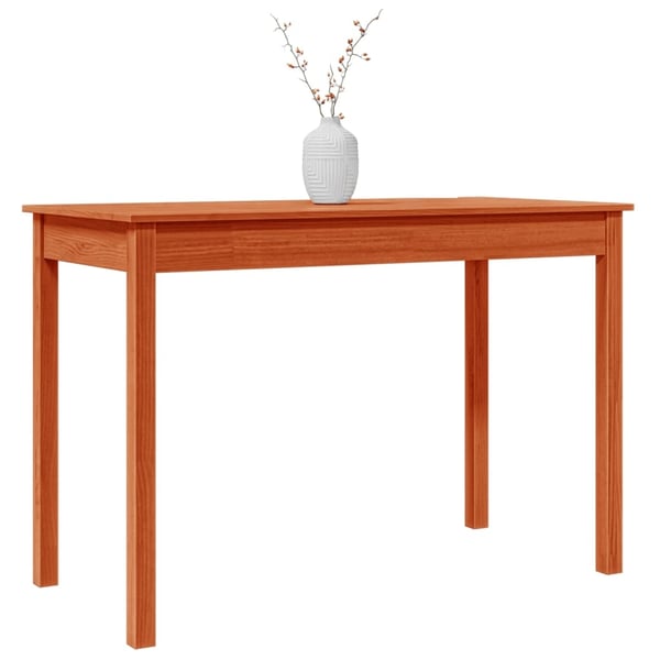 vidaXL Spisebord voksbrun 110x55x75 cm heltre furu