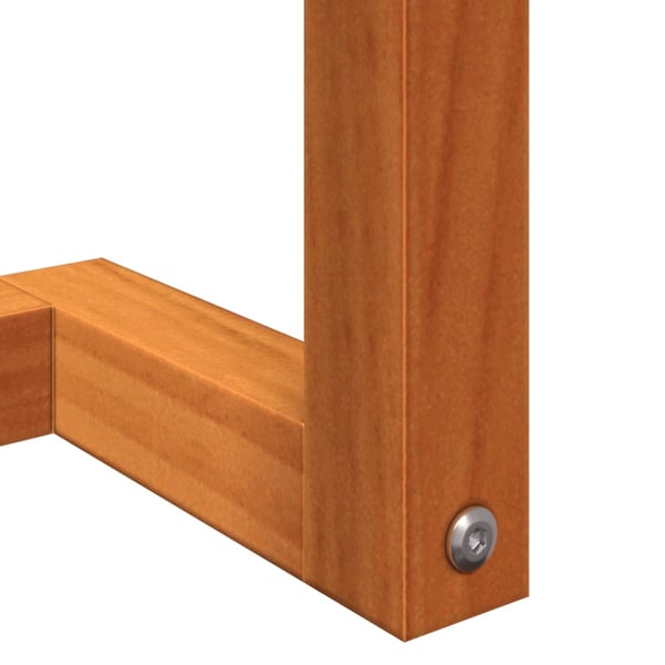 vidaXL håndklædeholder 23x18x90 cm massivt fyrretræ gyldenbrun