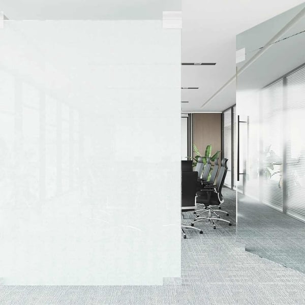vidaXL Fönsterfilm statisk frostad transparent vit 45x2000 cm PVC