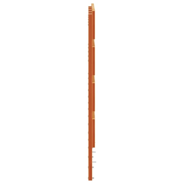 vidaXL Hodegavl voksbrun 135 cm heltre furu