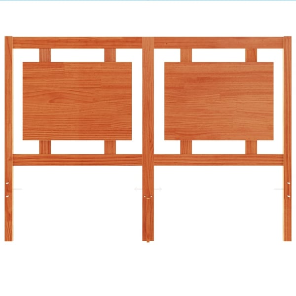 vidaXL Hodegavl voksbrun 135 cm heltre furu
