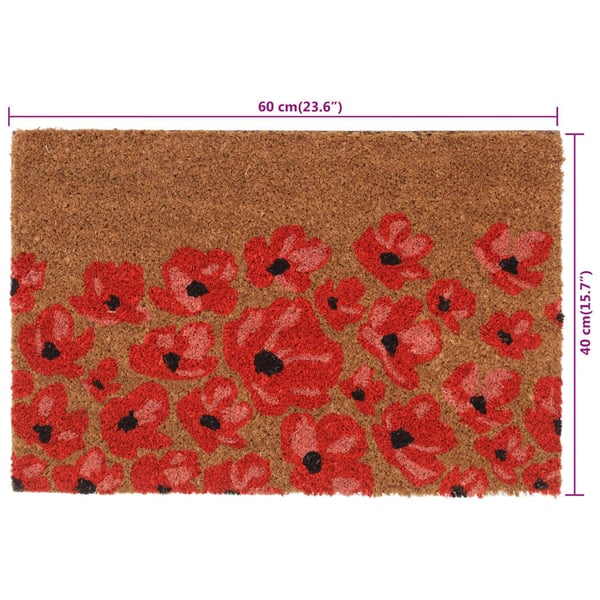 vidaXL Dørmatte naturlig 40x60 cm tuftet kokosfiber