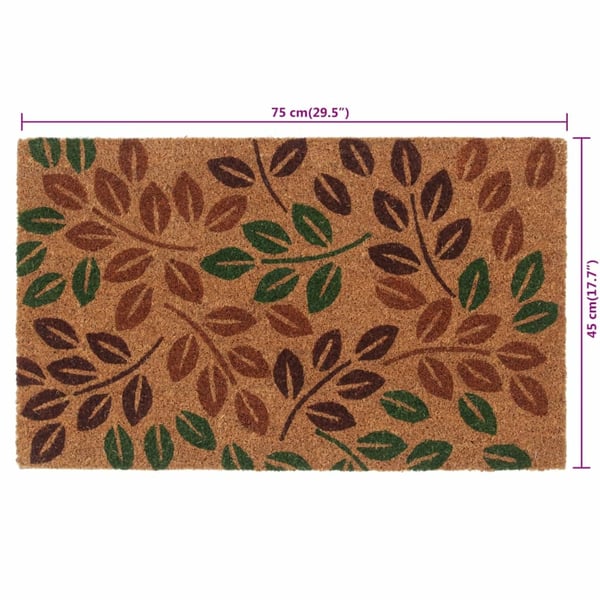 vidaXL Dørmatte naturlig 45x75 cm tuftet kokosfiber