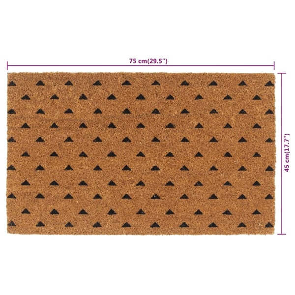 vidaXL Dørmatte naturlig 45x75 cm tuftet kokosfiber