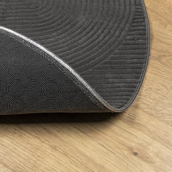vidaXL Rug IZA kort luv skandinavisk utseende antrasitt Ø 100 cm