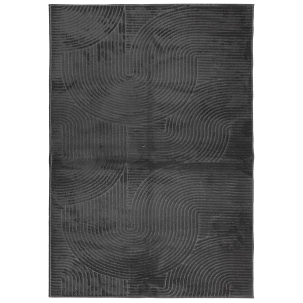 vidaXL Rug IZA kort luv skandinavisk utseende antrasitt 160x230 cm