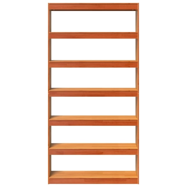 vidaXL bogreol/rumdeler 100x30x199,5 cm massivt fyrretræ