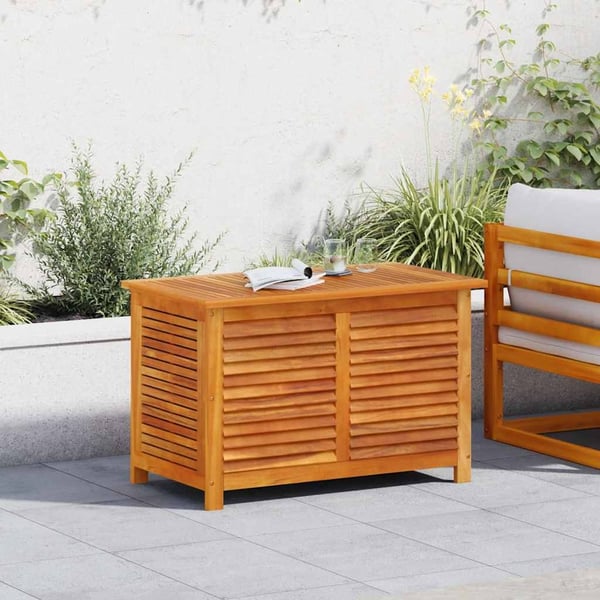 vidaXL Putekasse med lameller 90x50x56 cm heltre akasie