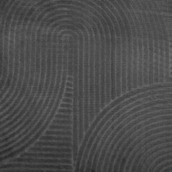 vidaXL Rug IZA kort luv skandinavisk utseende antrasitt Ø 120 cm