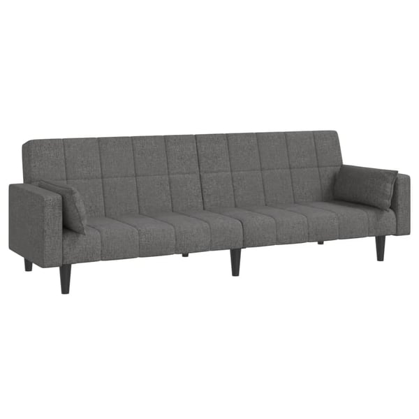 vidaXL 2-personers sovesofa med 2 puder stof lysegrå