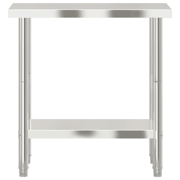 vidaXL Matlagingsbord for kjøkken 82,5x55x85 cm rustfritt stål