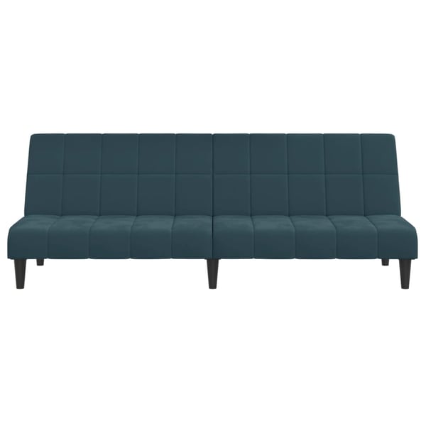 vidaXL Bäddsoffa 2-sits blå sammet