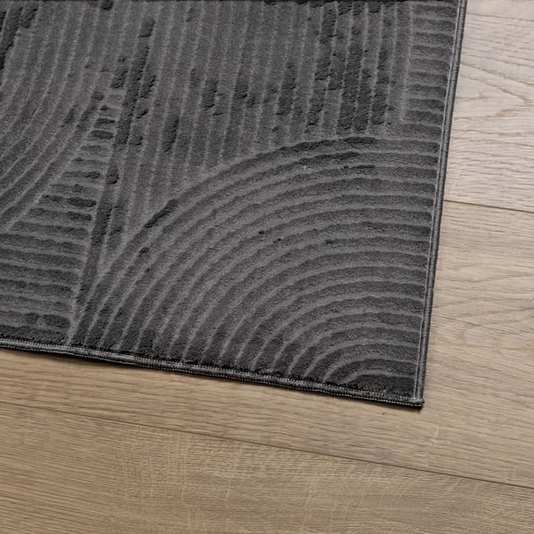 vidaXL Rug IZA kort luv skandinavisk utseende antrasitt 240x340 cm