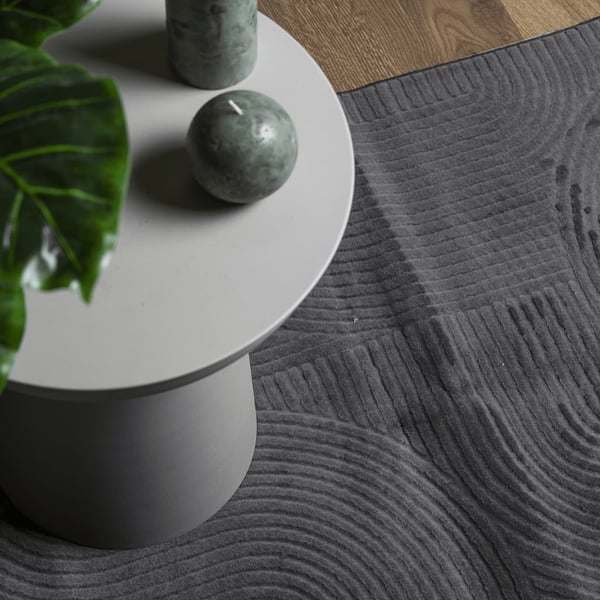 vidaXL Rug IZA kort luv skandinavisk utseende antrasitt 240x340 cm