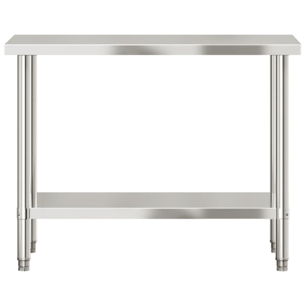 vidaXL Matlagingsbord for kjøkken 110x55x85 cm rustfritt stål