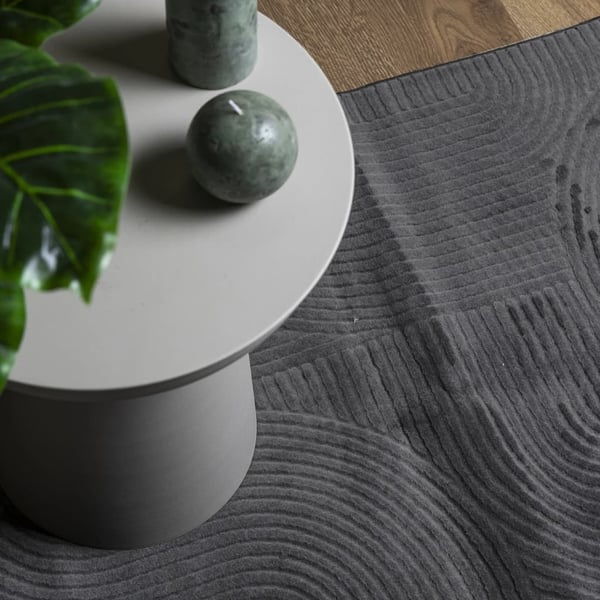 vidaXL Rug IZA kort luv skandinavisk utseende antrasitt 140x200 cm