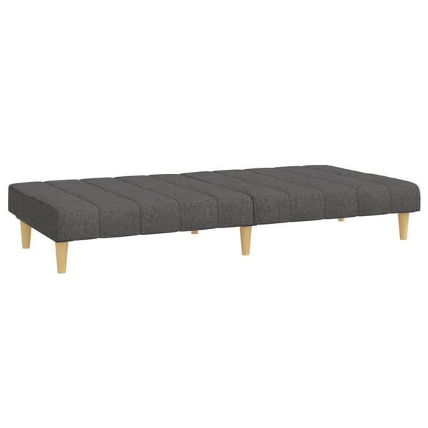 vidaXL Bäddsoffa 2-sits mörkgrå tyg