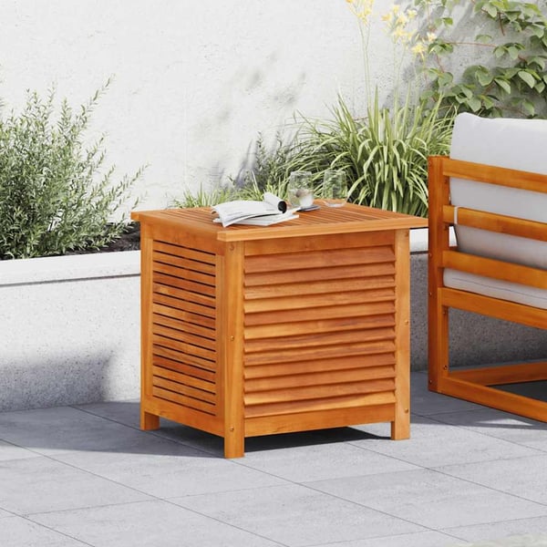 vidaXL Putekasse med lameller 60x50x56 cm heltre akasie