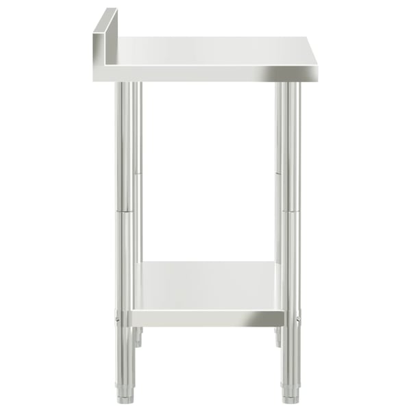 vidaXL Kjøkkenbenk med bakplate 82,5x55x93 rustfritt stål