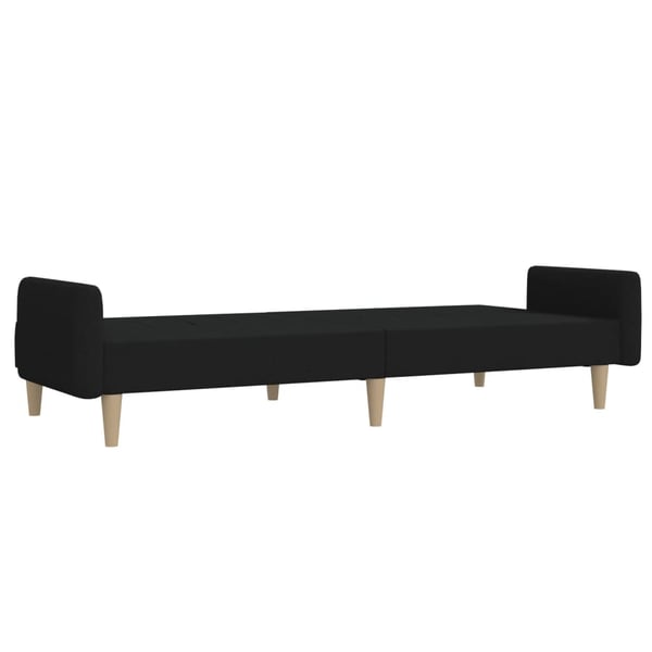 vidaXL Bäddsoffa 2-sits svart tyg
