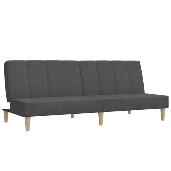 vidaXL Bäddsoffa 2-sits mörkgrå tyg