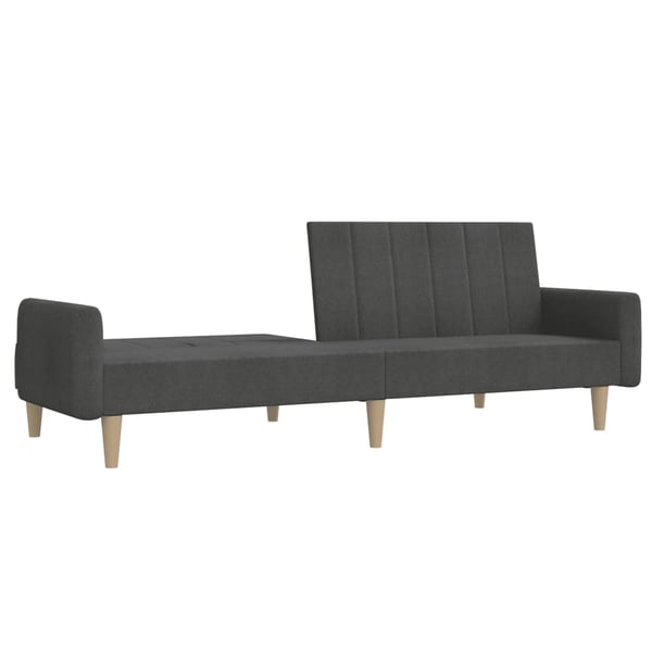 vidaXL Bäddsoffa 2-sits mörkgrå tyg
