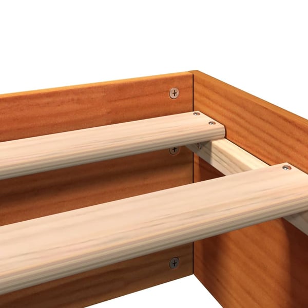 vidaXL Sengeramme uten madrass voksbrun 160x200 cm heltre furu