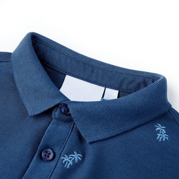 vidaXL Poloshirt til børn str. 92 mørkeblå