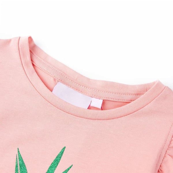 vidaXL Lasten T-paita pinkki 128