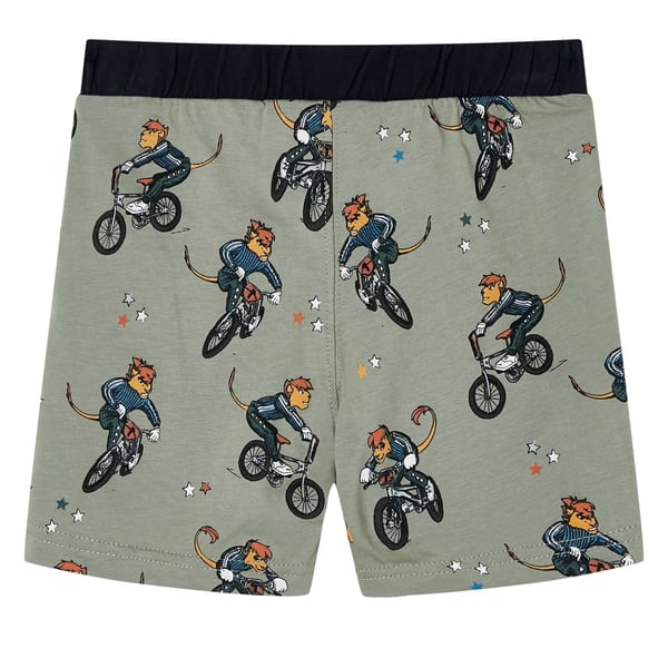 vidaXL Pyjamas for barn med korte ermer lysekaki 128