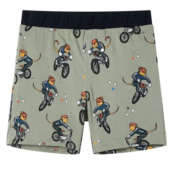 vidaXL Pyjamas for barn med korte ermer lysekaki 92
