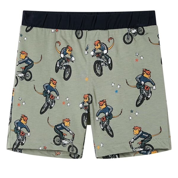 vidaXL Pyjamas for barn med korte ermer lysekaki 116